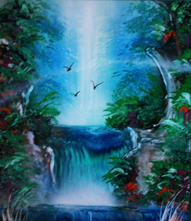 Amazing Waterfall Painting